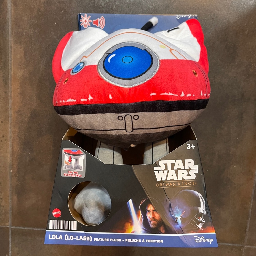 Star Wars LOLA Plush Light Up Sound LOLA59 Obi Wan Kenobi Disney Mattel Gift New